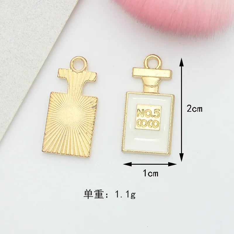 10 PCS/Package 1.5 * 20mm 14 * 14mm 7 * 12mm Alloy Rhinestones Pearl Number Heart Shape Bow Knot Polished Pendant