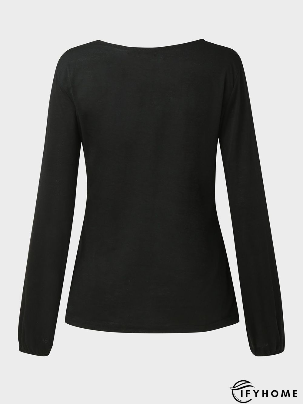 Black Long Sleeve Vintage Top | IFYHOME