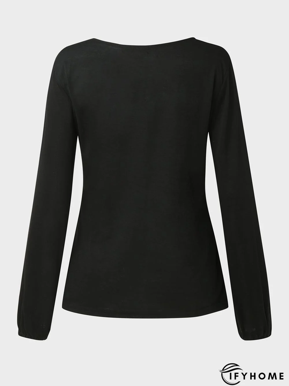 Black Long Sleeve Vintage Top | IFYHOME