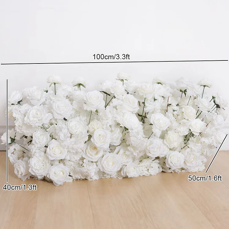 A8793 White flower row wedding background Frame Arch Rose Cherry Blossom