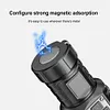 LED Mini Portable Flashlight USB Rechargeable Power Display Emergency Work Light
