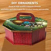 5D DIY Diamond Art Painting Snack Storage Box with Lid Wood Container (Flower)