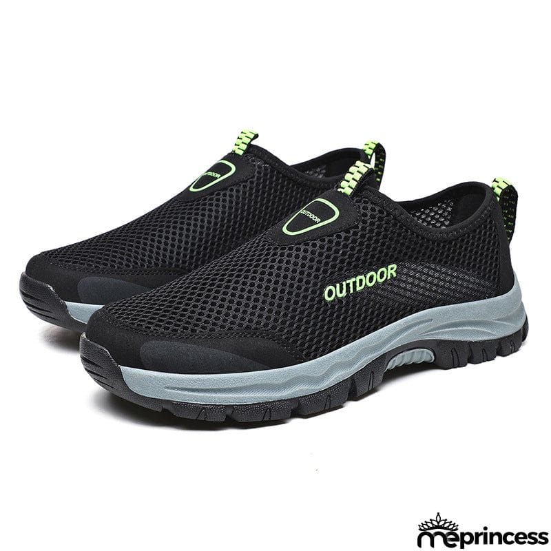 Men's Lightweight Large Size Anti Slip Climbing Hiking Mesh Sneaker