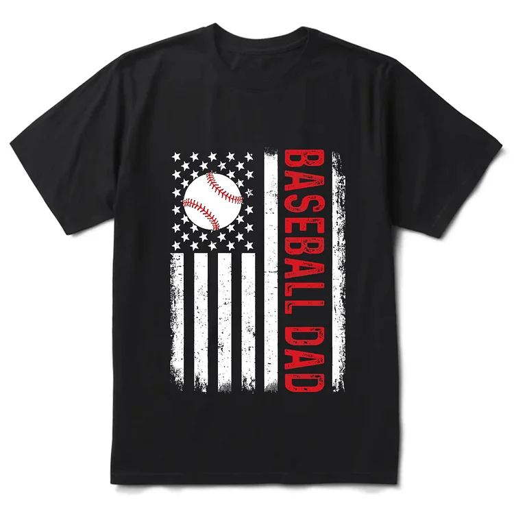 Baseball Dad American Flag Shirt[personalized name blankets][custom name blankets]