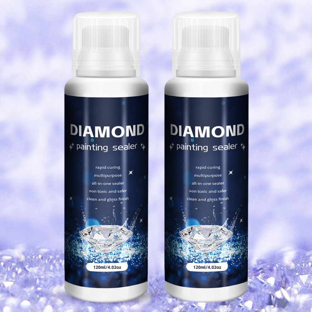 240ml Diamond Painting Sealer with Brushes Diamond Painting Accessories (Black)