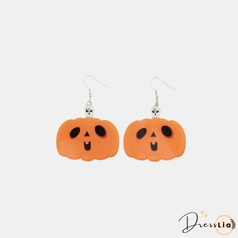 Acrylic Alloy Pumpkin Shape Earrings