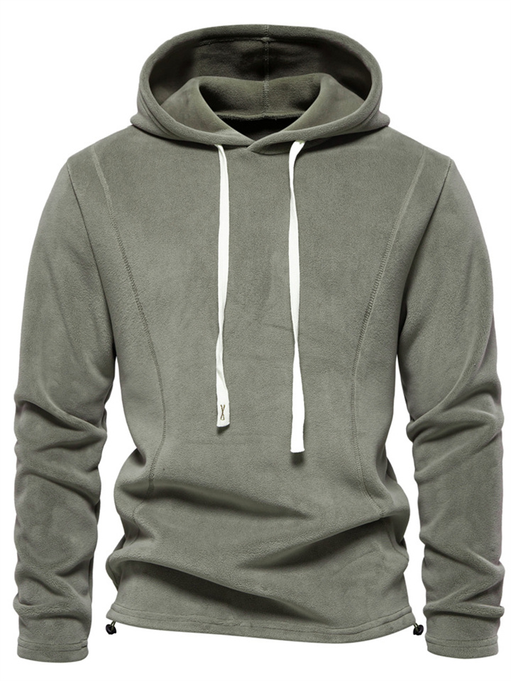 Fall and Winter New Men's Long-sleeved Hooded Sweater Men's Shaker Fleece Warm Sweater