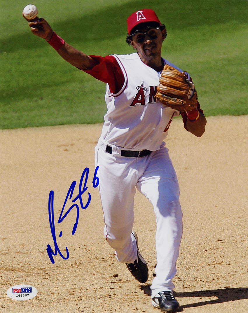 Maicer Izturis SIGNED 8x10 Photo Poster painting Los Angeles Anaheim Angels PSA/DNA AUTOGRAPHED