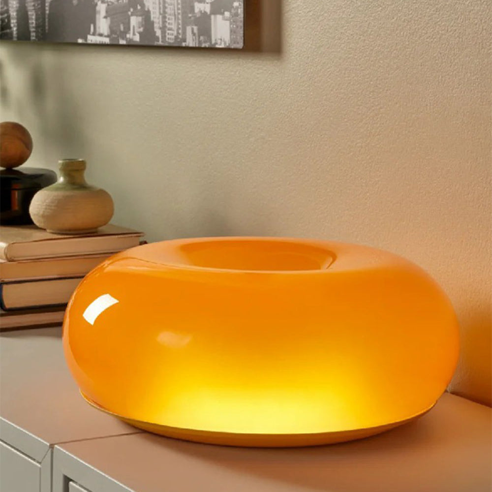 Cute Donut Lamp Orange / White Table Lamp