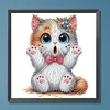 Diamond Painting-DIY Crystal Rhinestone Surprised Kitty