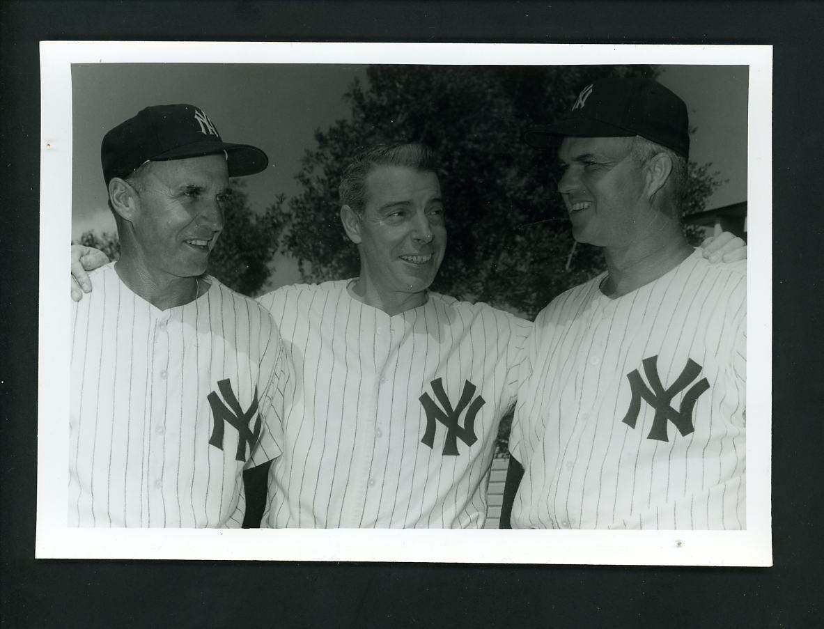 Joe DiMaggio Crosetti Johnny Sain Press Original Photo Poster painting by Don Wingfield Yankees