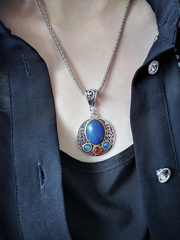 Jewelry Geometric Metal Plating Pendant Necklace