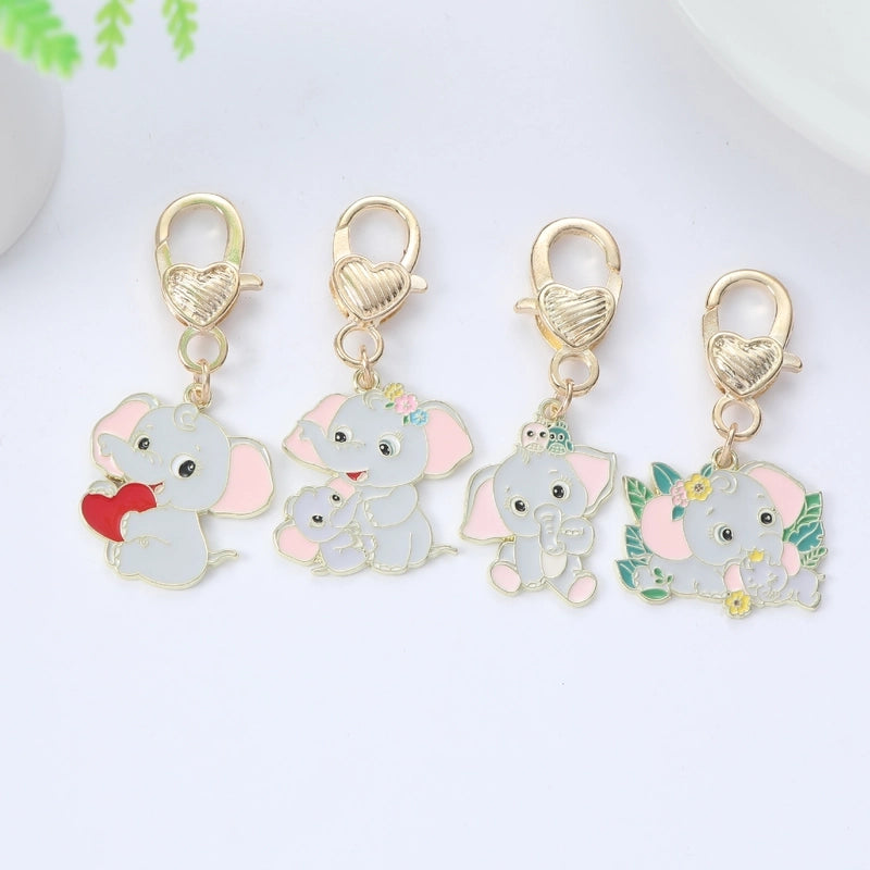 Cute Minimalist Elephant Metal Unisex Keychain