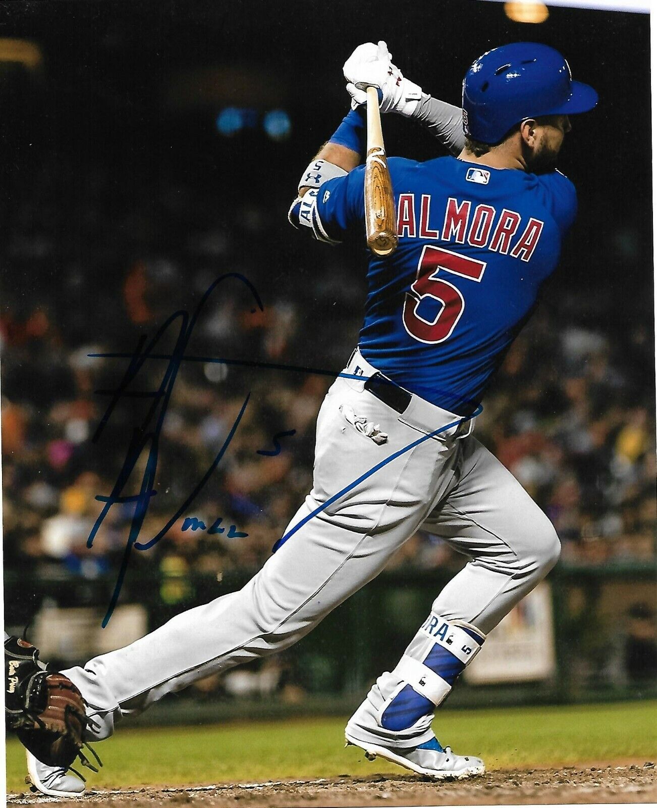 ALBERT ALMORA signed auto CHICAGO CUBS 2016 WORLD SERIES 8X10 Photo Poster painting w/ COA PROOF