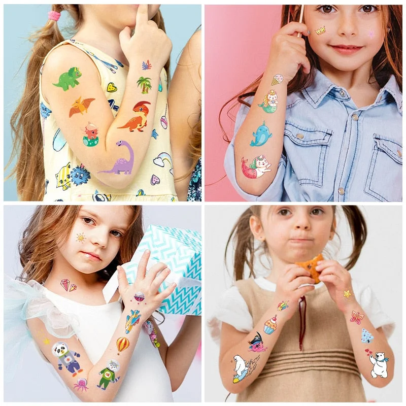 New children cartoon tattoo stickers fantasy party cartoon princess theme sticker set mermaid tattoo stickers