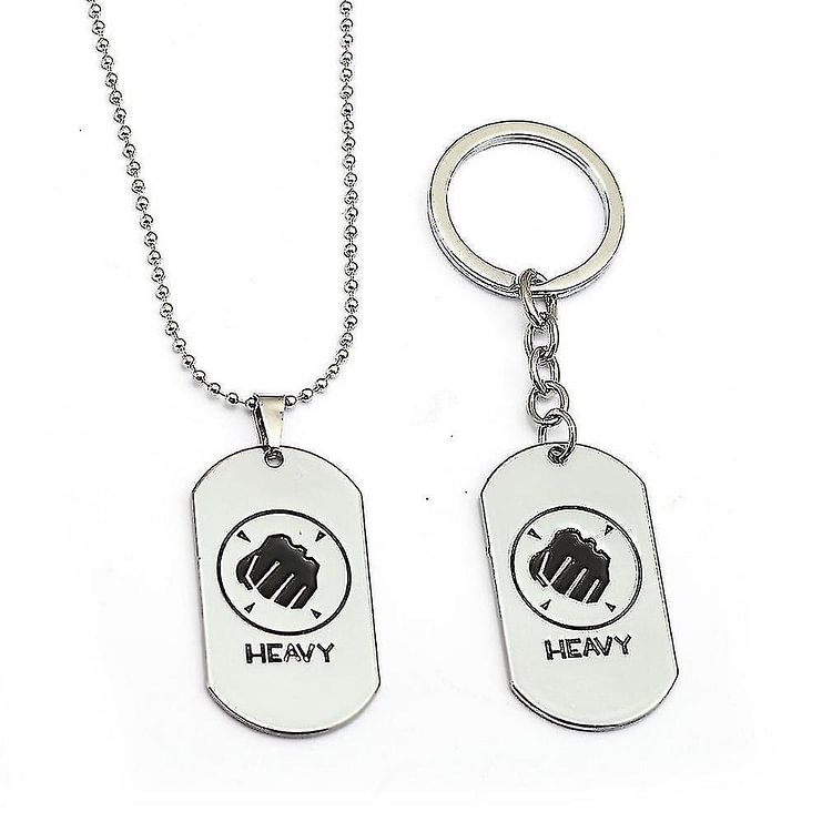 2pcs Teamfortress Necklace Keychain Pendant
