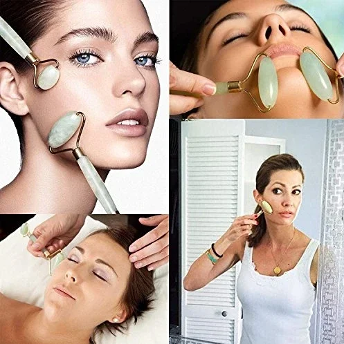 natural jade roller face therapy