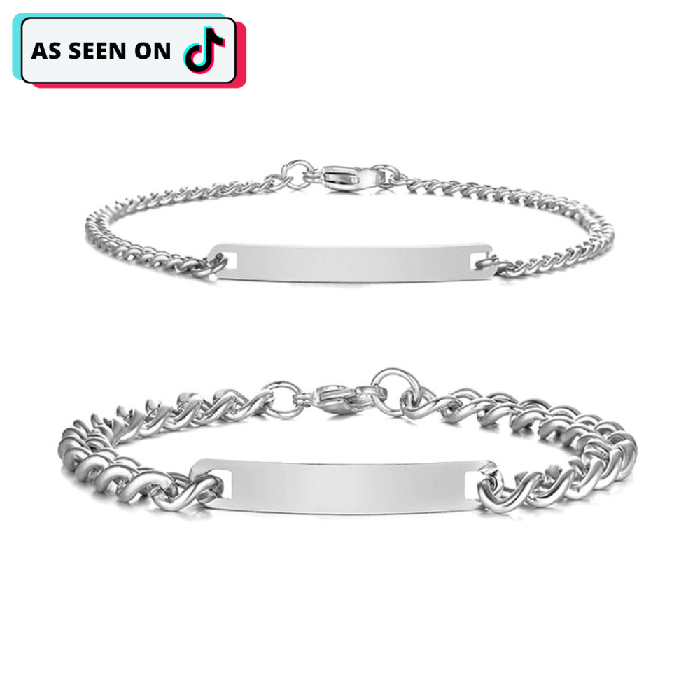 COUPLES ENGRAVED BRACELET SET