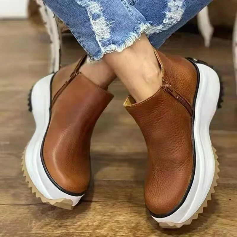 Breakj Boots for Women Platform Shoes Wedges Designer Brand Luxury Women Shoes 2021 Booties Woman Fall Shoes Zapatos De Mujer