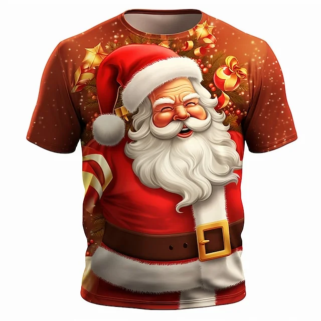 Graphic Santa Claus Daily Funny 3D T-shirt ctolen