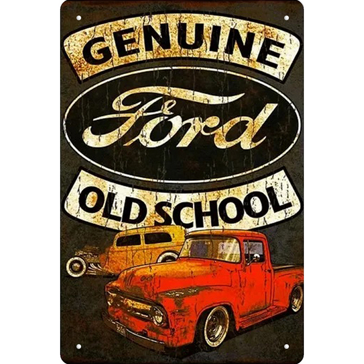 Voiture Ford - Enseigne Vintage Métallique/enseignes en bois - 20*30cm/30*40cm