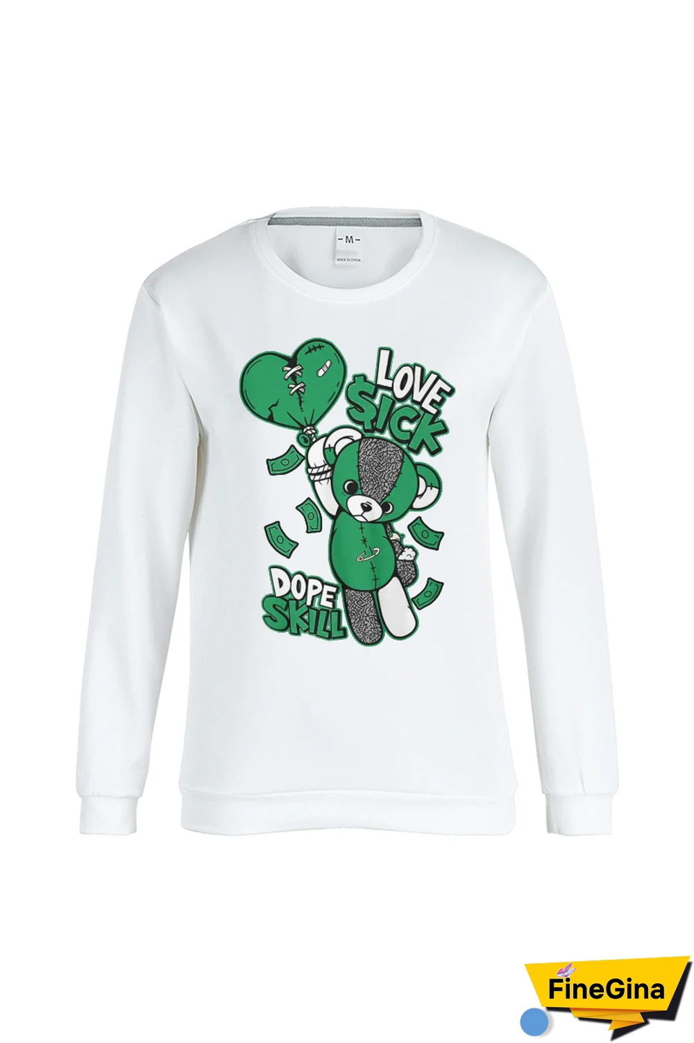 Black Daily Cute Print Patchwork O Neck Tops