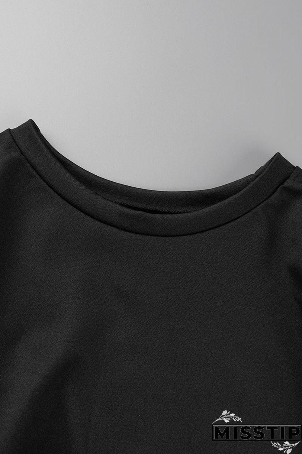 Black Casual Sportswear Solid Patchwork O Neck Long Sleeve Two Pieces