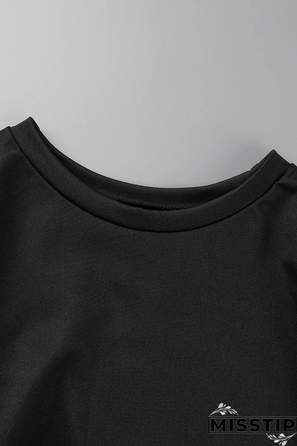 Black Casual Sportswear Solid Patchwork O Neck Long Sleeve Two Pieces