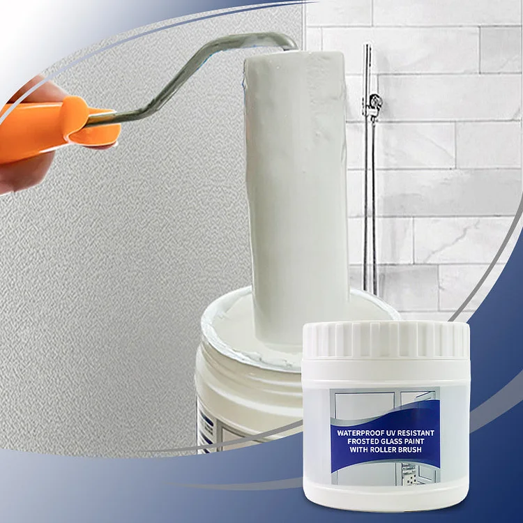 🔥Waterproof UV Resistant Frosted Glass Paint with Roller Brush