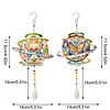 2pcs DIY Diamond Painting Butterfly Wind Chimes Crystal Window Suncatcher Craft Set Birthday Gifts Home Garden Decor