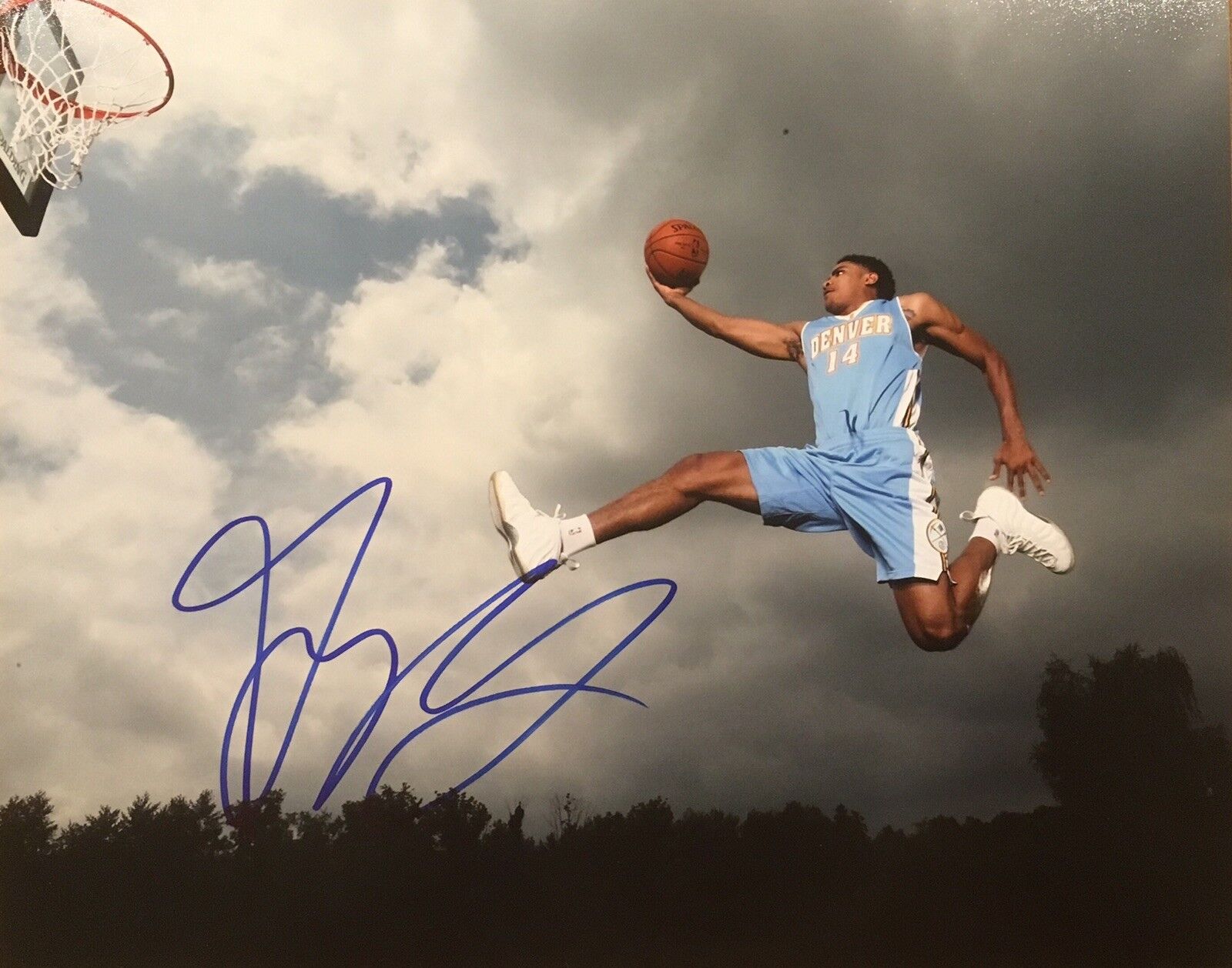 PROOF! GARY HARRIS Signed Autographed 8x10 Photo Poster painting Denver Nuggets Michigan State