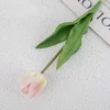 Colorful PU Texture Long Stem Tulip Artificial Flower