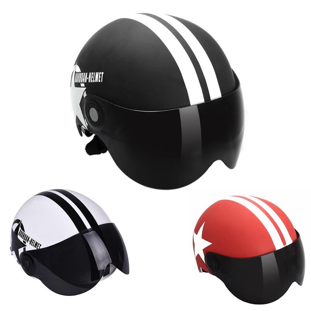 

Motorcycle Helmet Half Open Face Helmet Five-pointed Star Motorbike Helmet, Red, 501 Original