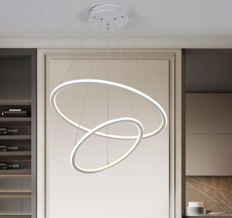 Modern LED Living Dining Room Pendant Lights Suspension Luminaire Suspendu Led Ring Lighting Lamp Fixture De Techo Colgante