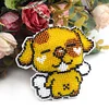 Bead Embroidery - Puppy  Beaded Counted Cross Stitch Keyring