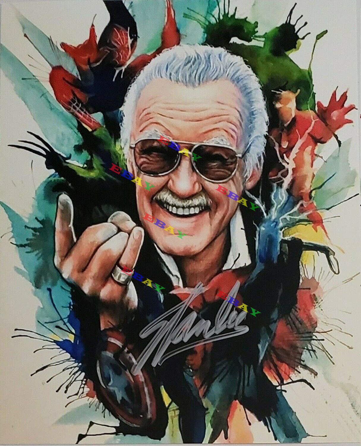 Stan Lee comic book legend Autographed Signed 8x10 Photo Poster painting Reprint