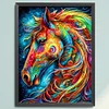 Colored Horse - 11CT Stamped Cross Stitch - 40*55cm - Animal