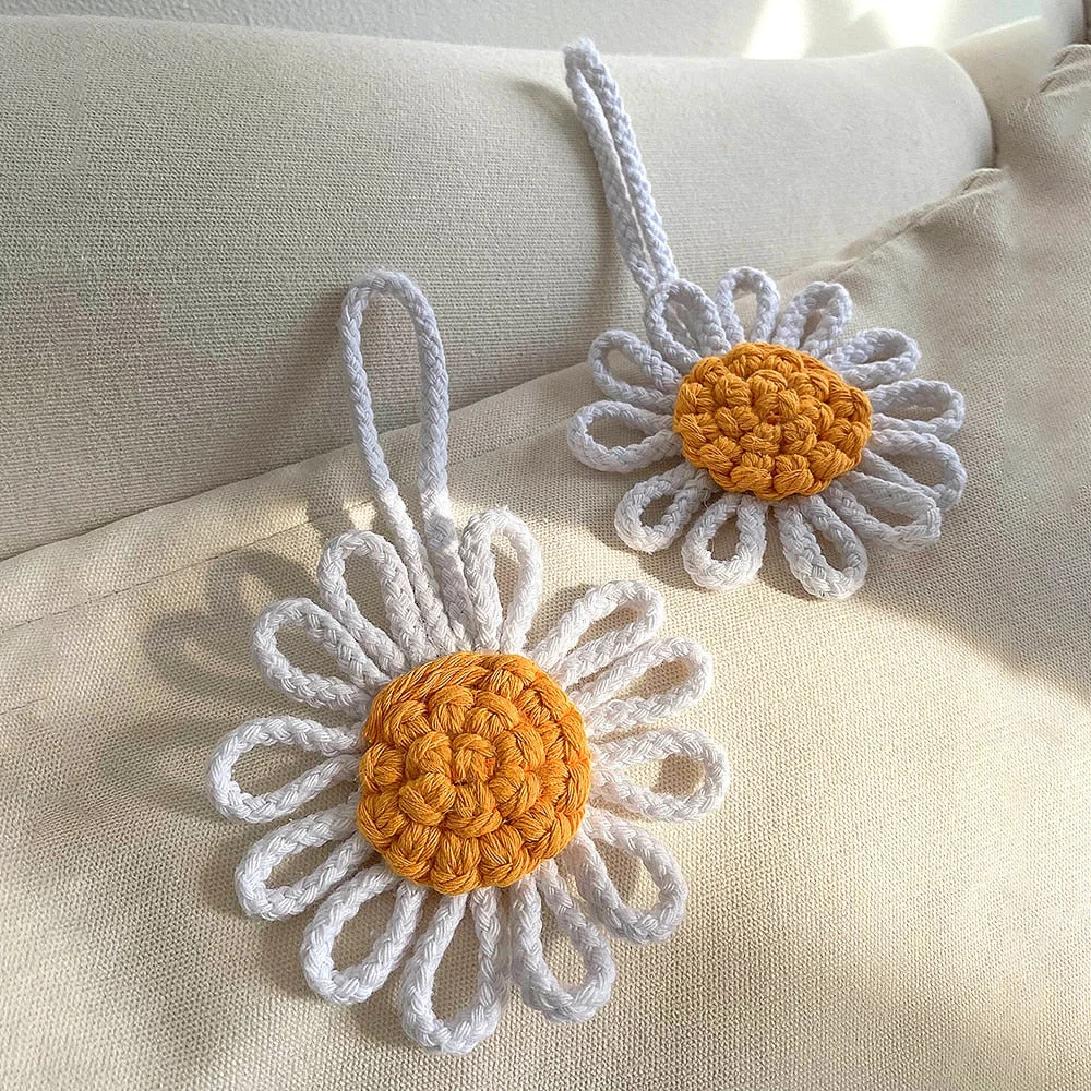 2 PCS Mini Macrame Wall Hanging kawaii Room Decor Cute Macrame Aesthetic Room Home Wall Decor for Decoration Gifts