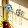 2pcs DIY Diamond Painting Bird Butterfly Wind Chimes Crystal Window Suncatcher Craft Set Birthday Gifts Home Garden Decor