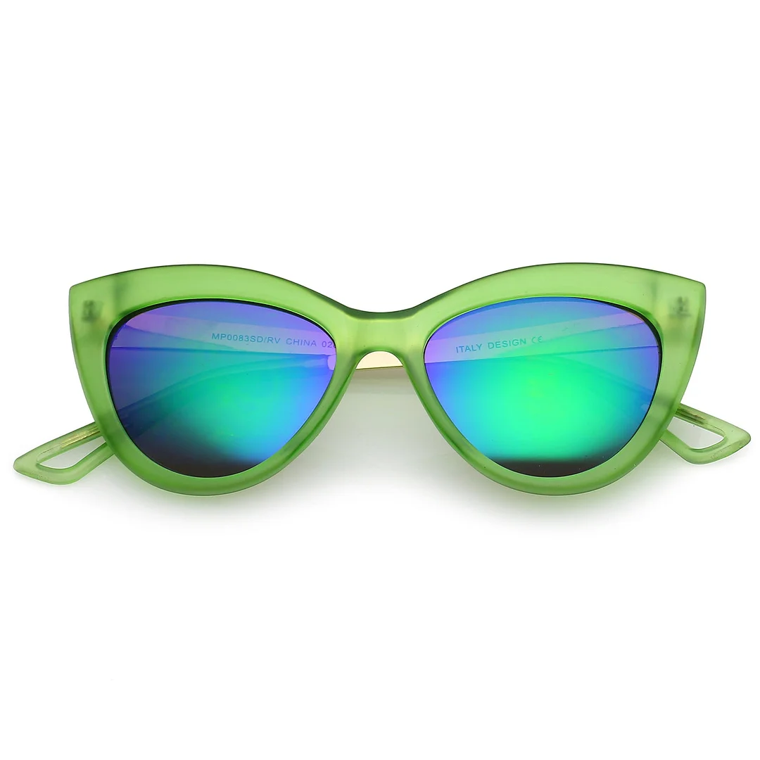 Bold 50's Fashion Oval Cat Eye glasses With Metal Arms 51mm