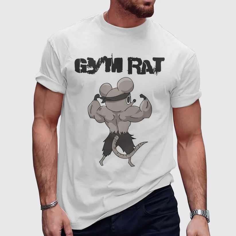 Men's Gym Rat Printed Fitness T-Shirt