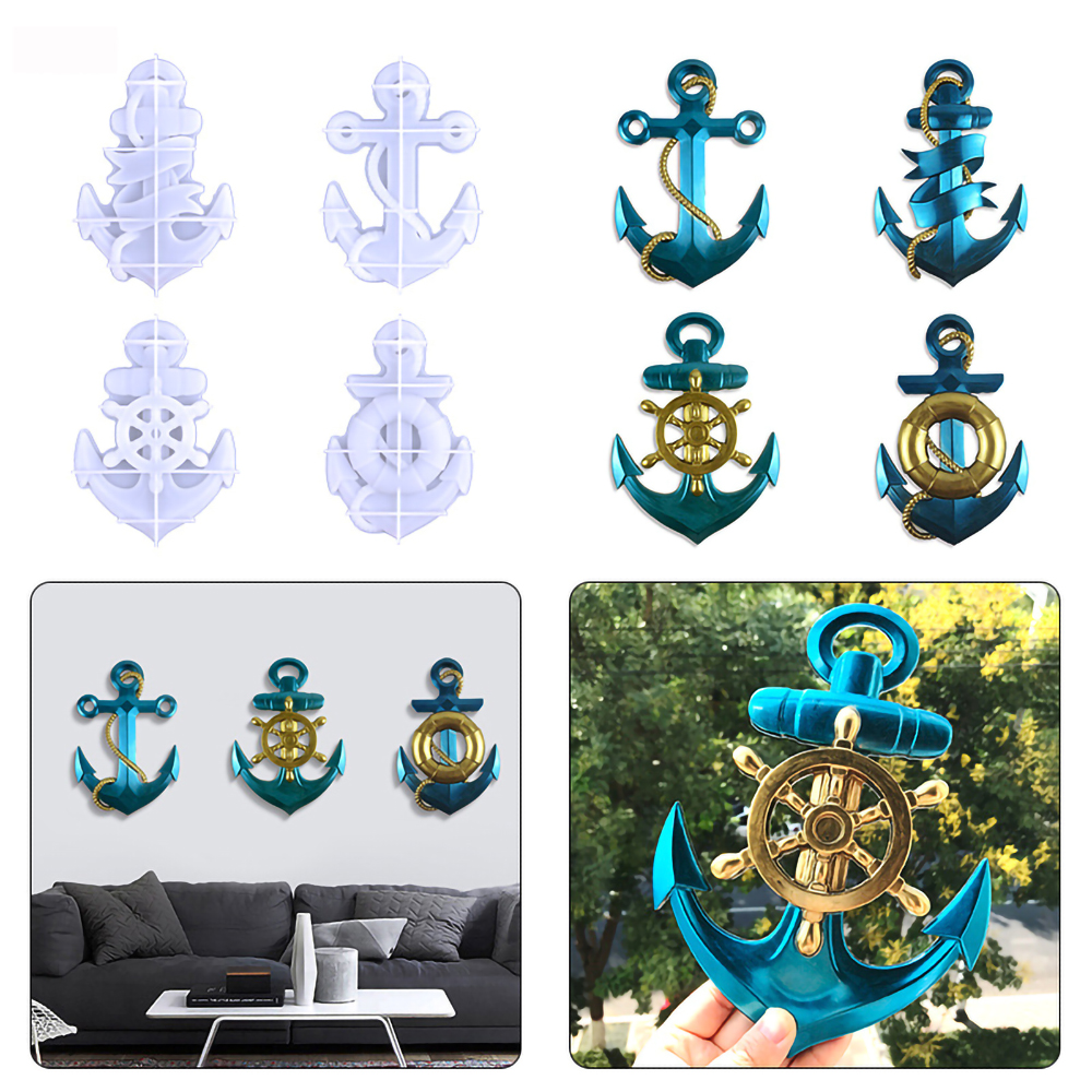 Sail into DIY Fun with CrazyMold's 3D Boat Anchor Wall Hanging Resin Molds!