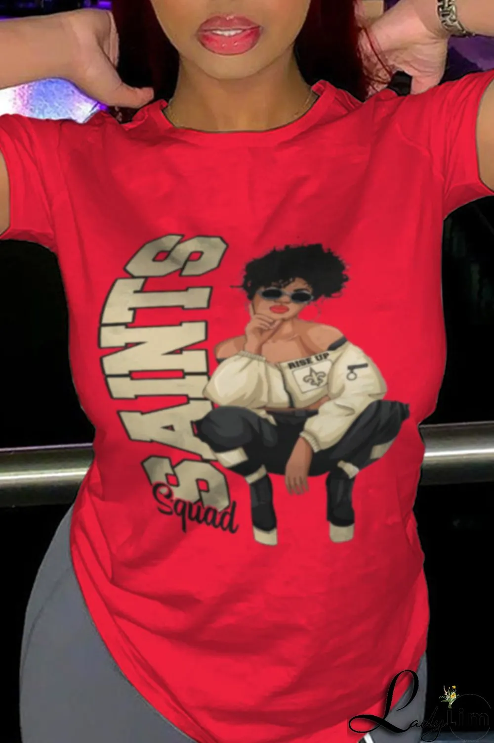 White Fashion Print Patchwork Letter O Neck T-Shirts