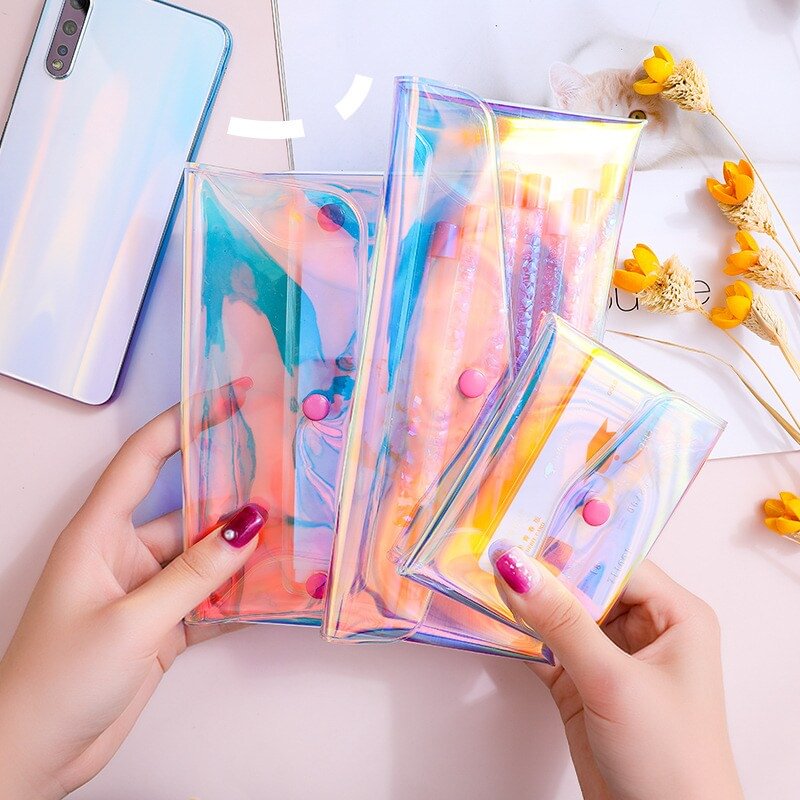PVC Transparent Cosmetic Bag Women Makeup Storage Clear Organizer Wash Travel Portable Toiletry Multifunction Purse Pouch Bag US Mall Lifes