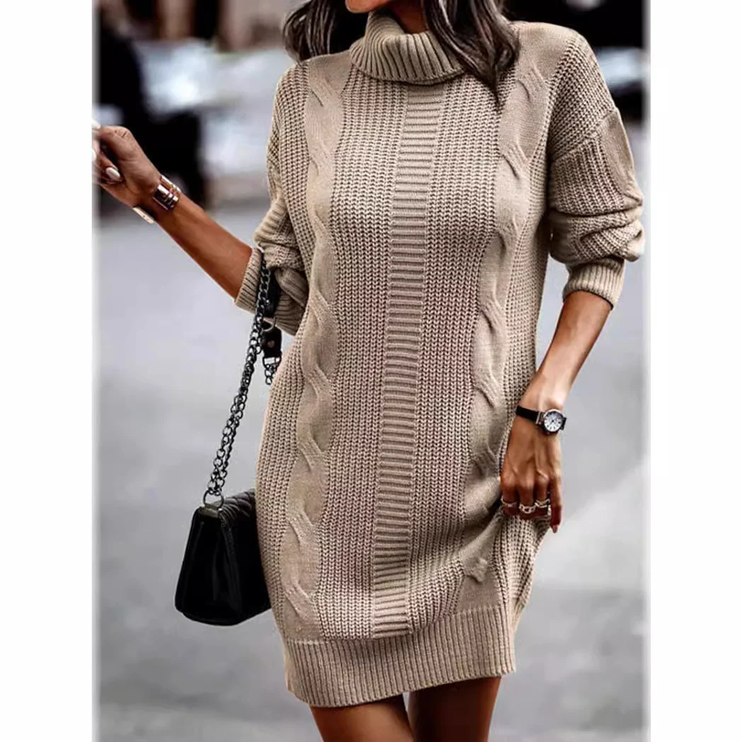 Wongn Wongn Women's Autumn Winter New Fashion Women's Long Turtleneck Sweater Long Sleeve Jumsweater Women's Clothing