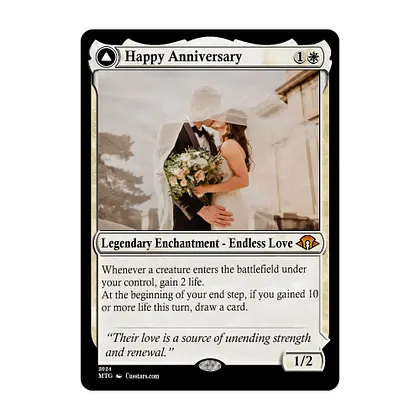 mtg love card Magic the Gathering Custom Wedding Cards Custom Text, Color, Photo, An