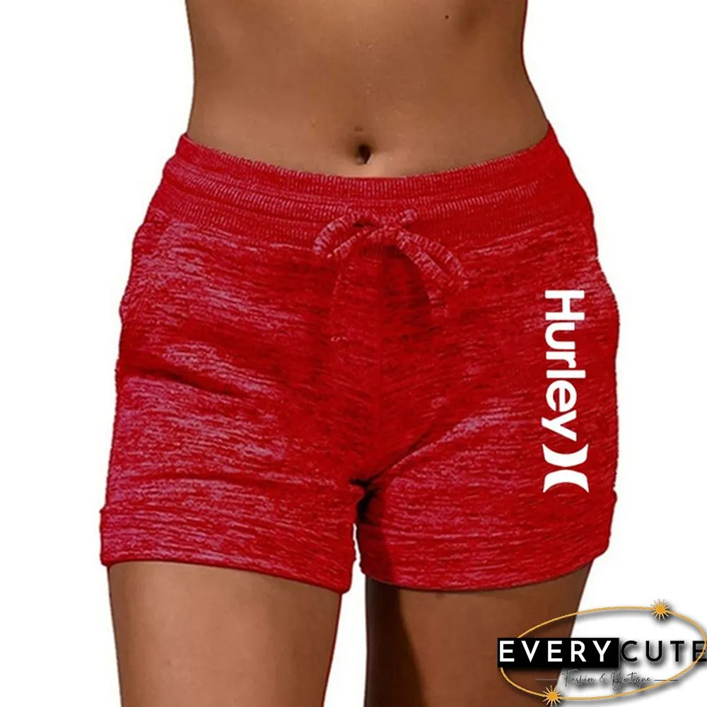 Summer Womens Cotton High Waisted Shorts-Quick-drying Sports Fitness Yoga Pants-Casual