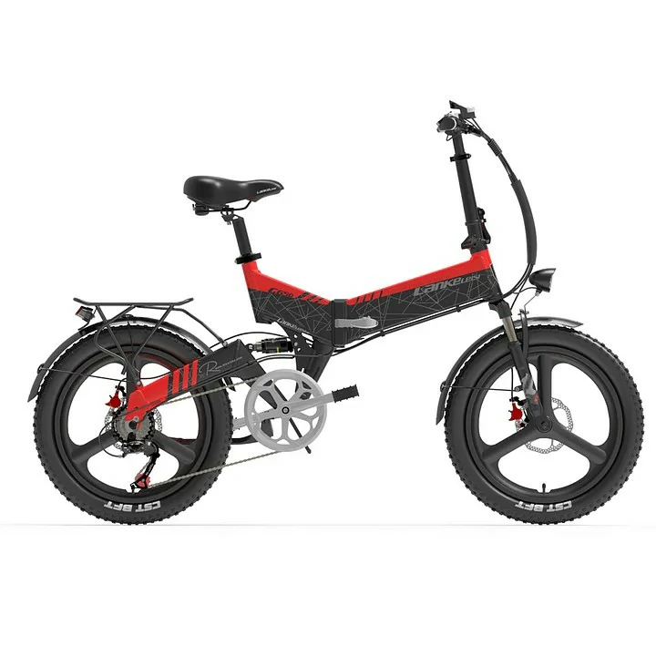 LANKELEISI G650 Electric Folding Bike 500W Motor 48V 12.8 Battery Speed 35KM/H 110KM Mileage