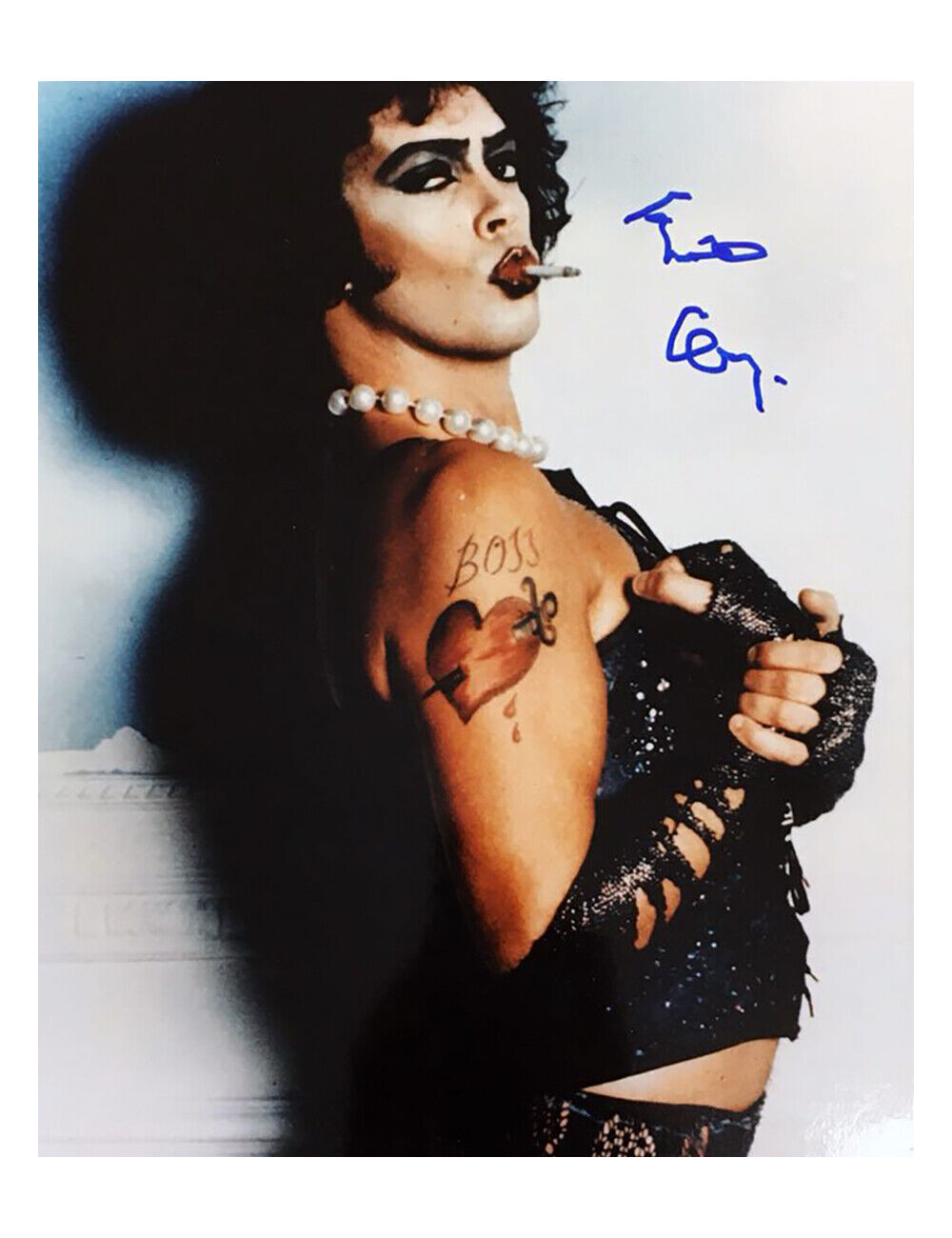 8x10 Rocky Horror Print Signed by Tim Curry 100% Authentic With COA