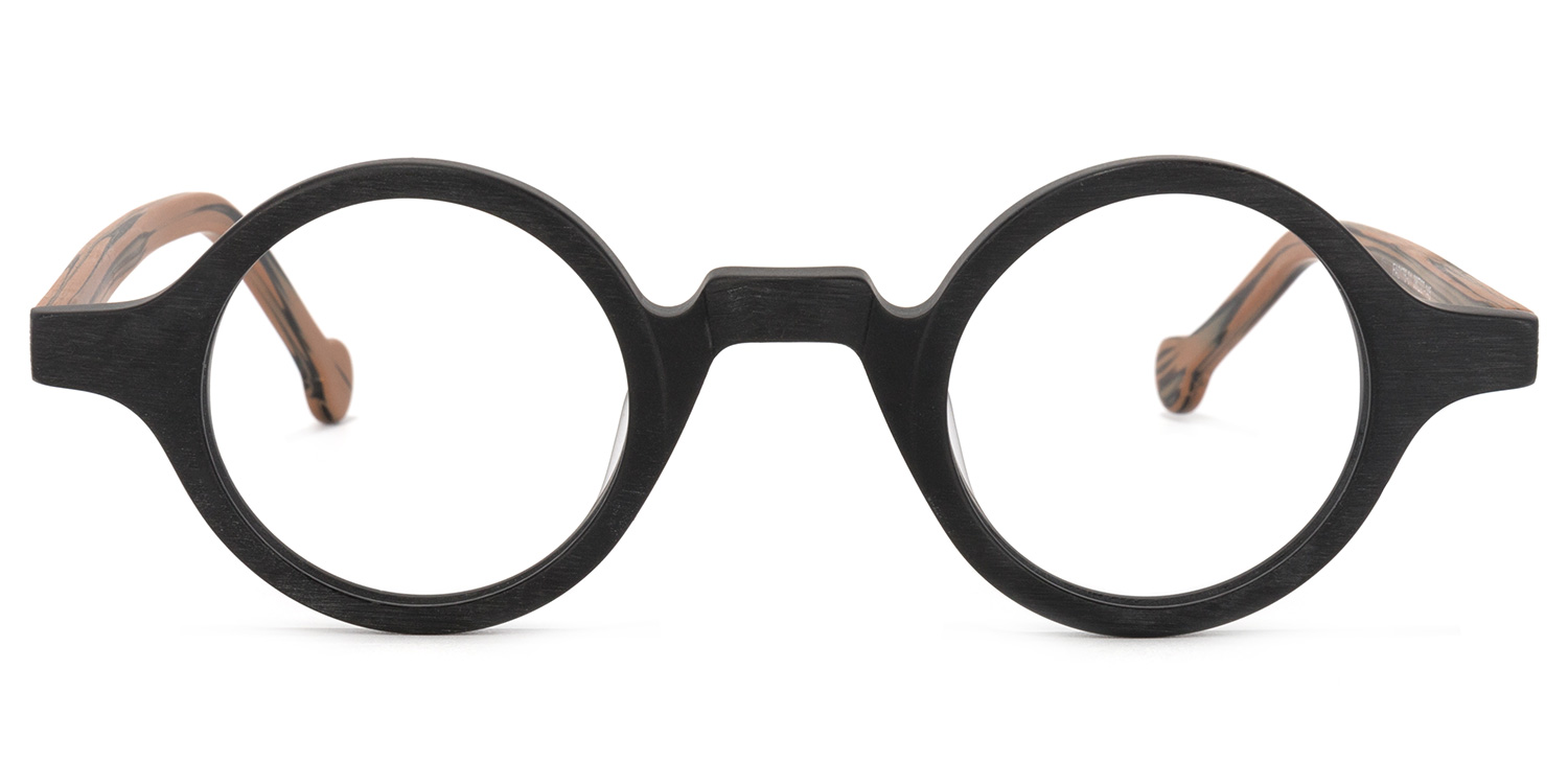 Otto Schwarz Rund Brille Schwarz